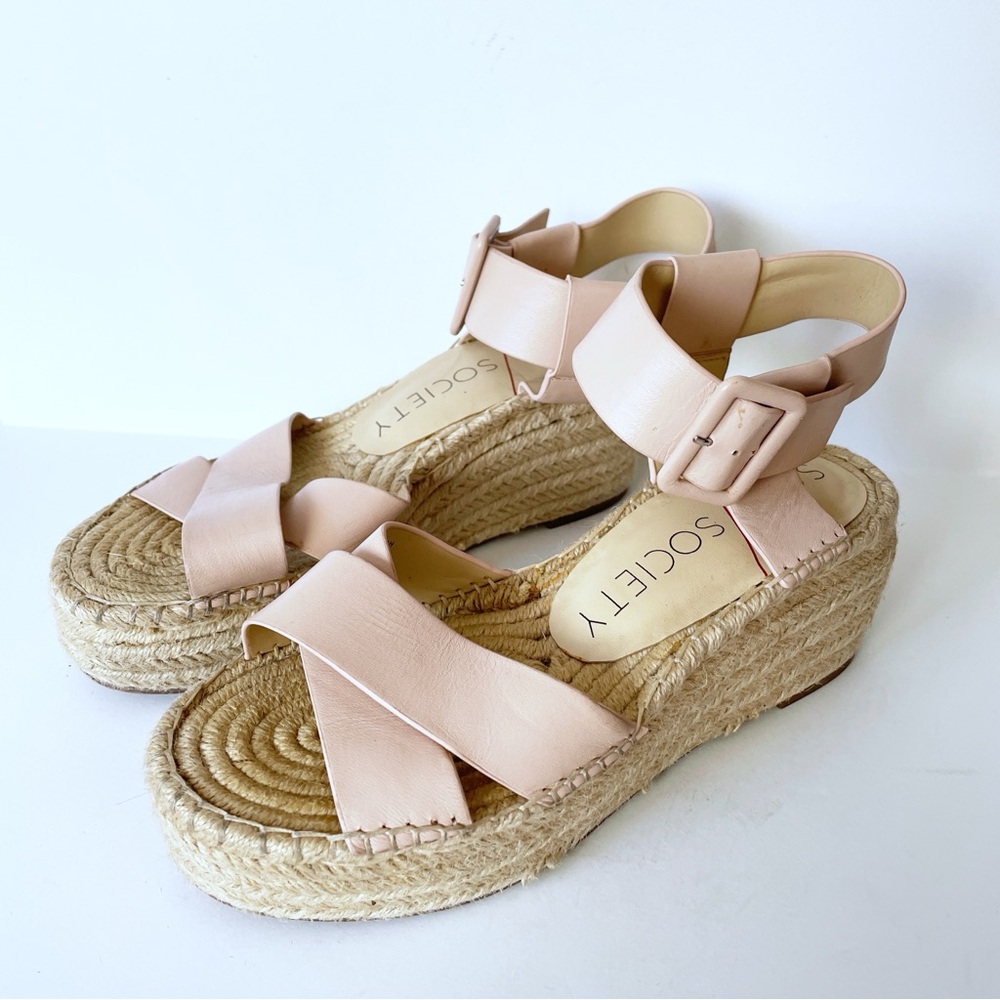 Sole Society Size 7.5M Women's Audrina Espadrille Platform Sandals Shoes